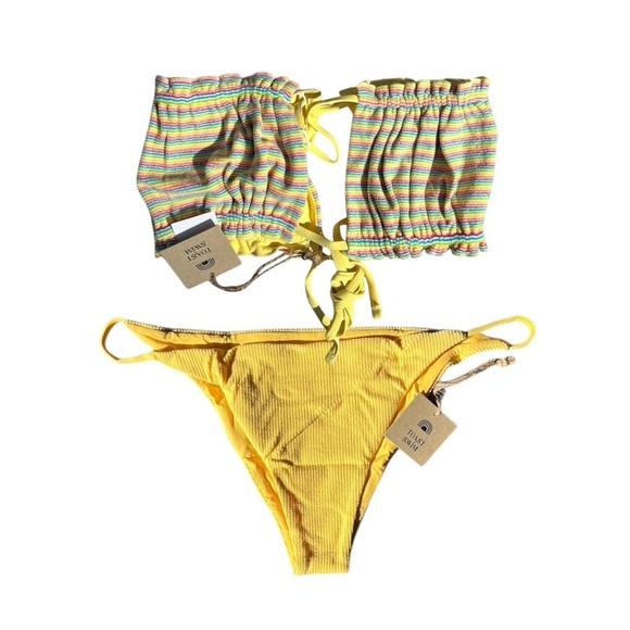 🌻NEW w.Tags Free People x Toast Signature Stitch Ribbed Bottom in Sunset XL - Picture 13 of 14